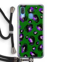 Green Cheetah: Samsung Galaxy A40 Transparant Hoesje met koord