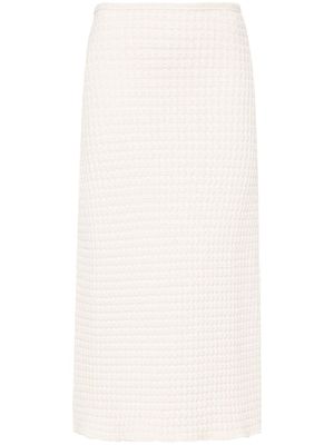 Jil Sander jupe en maille gaufrée - Tons neutres