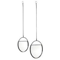 Housevitamin wandspiegel twinning is winning zwart 100 cm set van 2 | 6 stuks