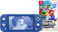 Nintendo Switch Lite Blauw + Super Mario Bros. Wonder - thumbnail