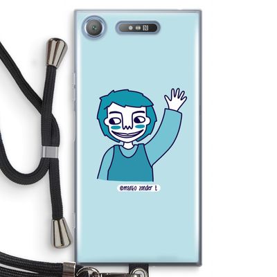 Zwaai: Sony Xperia XZ1 Transparant Hoesje met koord