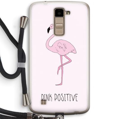 Pink positive: LG K10 (2016) Transparant Hoesje met koord