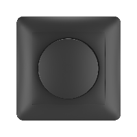 Dimmerknop incl. centraalplaat en raamwerk - zwart