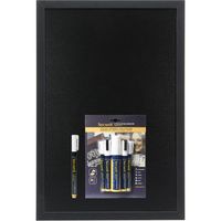 Zwart krijtbord/schoolbord met 6 stiften 40 x 60 cm   - - thumbnail