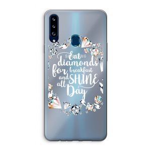 Diamonds: Samsung Galaxy A20s Transparant Hoesje