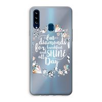 Diamonds: Samsung Galaxy A20s Transparant Hoesje Diamonds: Samsung Galaxy A20s Transparant Hoesje