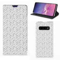 Samsung Galaxy S10 Hoesje met Magneet Stripes Dots