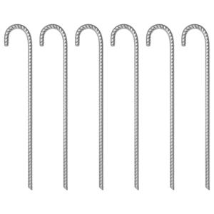 VidaXL Tentharingen 6 st ø12 mm 41,5 cm gegalvaniseerd staal