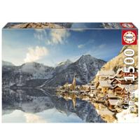 Puzzel - EDUCA - Hallstatt Winter - 1500 stukjes - Landschap - 85 x 60 cm - Volwassene