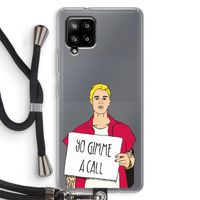 Gimme a call: Samsung Galaxy A42 5G Transparant Hoesje met koord