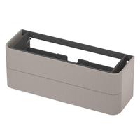 INK - Afgeronde Onderkast Gelakt 2 Laden Softclose met Gefreesd Front Tbv Grepen - 1400x450x520 Mm - Mat Kasjmier Grijs