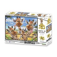 Prime 3d Puzzel Selfie Giraffe Karton 63-delig - thumbnail