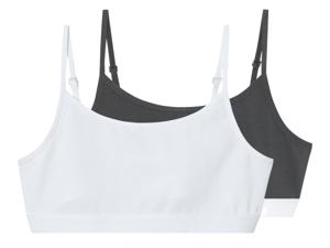 pepperts! 2 meisjes tops (134/140, Wit/donkergrijs)