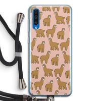 Alpacas: Samsung Galaxy A50 Transparant Hoesje met koord
