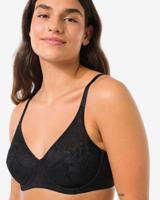 HEMA Niet voorgevormde kanten bh met beugel zwart (zwart)