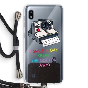 Smile: Samsung Galaxy A10 Transparant Hoesje met koord