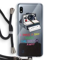 Smile: Samsung Galaxy A10 Transparant Hoesje met koord