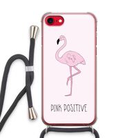 Pink positive: iPhone SE 2020 Transparant Hoesje met koord Pink positive: iPhone SE 2020 Transparant Hoesje met koord