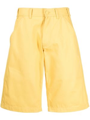 Raf Simons short à patch logo - Jaune