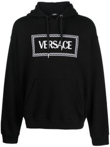 Versace hoodie à logo 90s Vintage brodé - Noir