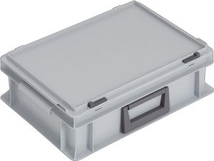 Lockweiler Kunststof koffer | L400xB300xH133 mm PP 1 greep | schuifsluiting grijs 10 l | 1 stuk - PC10-139. 210.110. 118 PC10-139. 210.110. 118