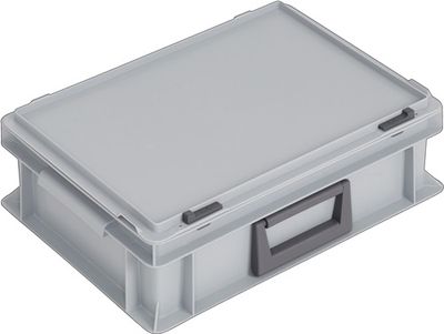 Lockweiler Kunststof koffer | L400xB300xH133 mm PP 1 greep | schuifsluiting grijs 10 l | 1 stuk - PC10-139. 210.110. 118 PC10-139. 210.110. 118