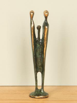Bronzen sculptuur Gezin, 12,5 cm