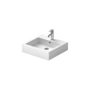 Duravit Vero Wastafel Met 1 Kraangat Wondergliss 50x47x17.5 cm Rechthoek Keramiek Glanzend Wit