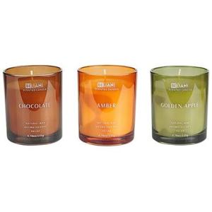 Beliani-SHEER JOY-Geurkaars set-Gouden appel|Chocolade|Amber-Soja wax