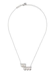 TASAKI collier Collection Line Balance en or blanc 18ct à pendentif à diamants - Argent