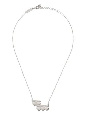 TASAKI collier Collection Line Balance en or blanc 18ct à pendentif à diamants - Argent