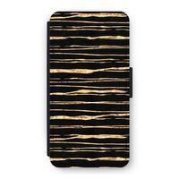 Gouden strepen: iPhone 12 Pro Flip Hoesje