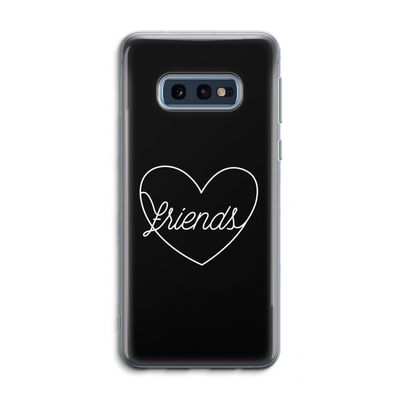 Friends heart black: Samsung Galaxy S10e Transparant Hoesje