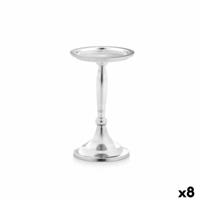Kandelaar Zilverkleurig Aluminium 10 x 17 x 8,5 cm (8 Stuks)