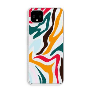 Colored Zebra: Pixel 4 XL Transparant Hoesje