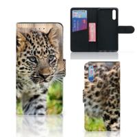 Huawei P20 | Telefoonhoesje | Met pasjeshouder | Baby Luipaard