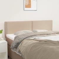 Hoofdborden 2 st 72x5x78/88 cm kunstleer cappuccinokleurig