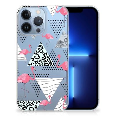Apple iPhone 13 Pro | TPU Hoesje | Flamingo Triangle