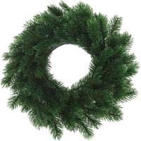 Kunst kerstkrans - groen - 35 cm - Kerst decoratie kransen - van dennentakken