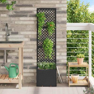 Plantenbak Zwart 35 x 30 x 135 cm Metaal