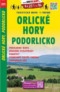 Fietskaart 211 Orlické hory, Podorlicko | Shocart