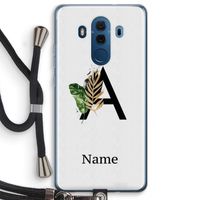 Charcoal Flora: Huawei Mate 10 Pro Transparant Hoesje met koord