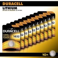 Duracell Knoopcel Lithium - CR1632 3V knoopcel batterijen - 137 mAh - voordeelverpakking - 10 stuks - thumbnail