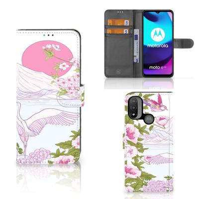 Motorola Moto E20 | E30 | E40 | Telefoonhoesje | Met pasjeshouder | Bird Standing