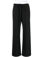 Alexander Wang pantalon de jogging en coton à design superposé - Noir