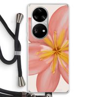 Pink Ellila Flower: Huawei P50 Pro Transparant Hoesje met koord
