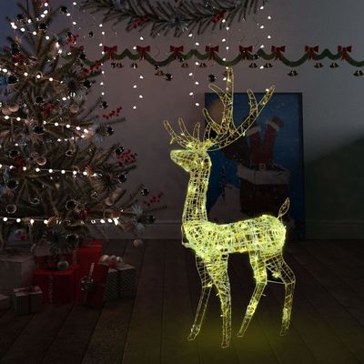 VidaXL Kerstversiering rendier 140 led&apos;s 120 cm acryl warmwit
