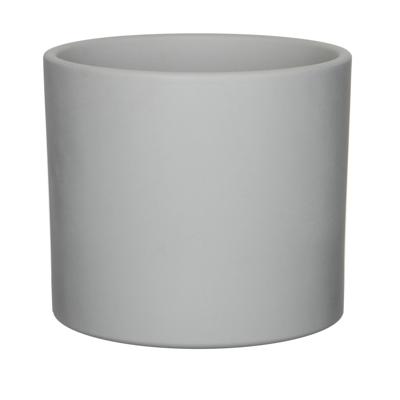 Mica Decorations Bloempot - grijs - keramiek - 17 x 14 cm - plantenpot