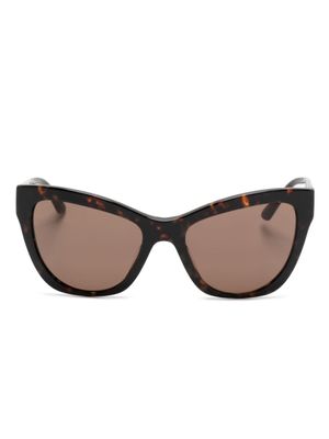 Versace Eyewear lunettes de soleil à monture papillon - Marron