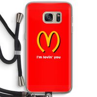 I'm lovin' you: Samsung Galaxy S7 Transparant Hoesje met koord
